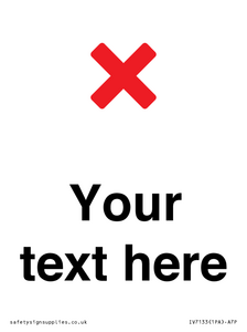 Custom plain background, red cross sign